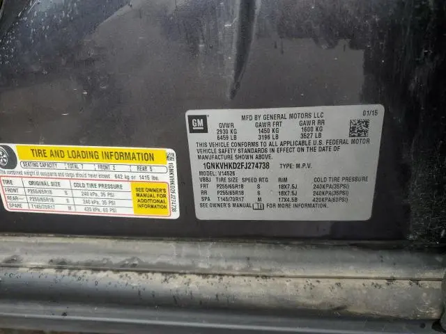 2015 CHEVROLET TRAVERSE LT  