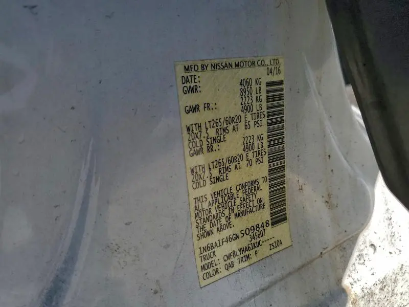 2016 NISSAN TITAN XD SL  