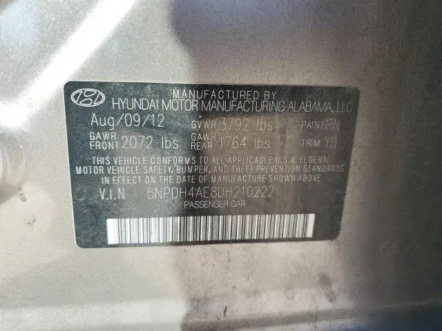 2013 HYUNDAI ELANTRA GLS  