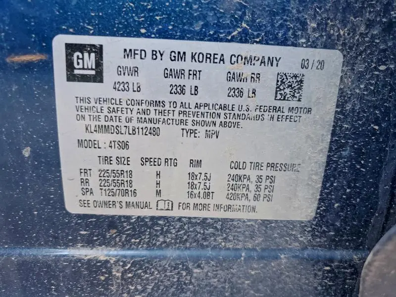 2020 BUICK ENCORE GX SELECT  