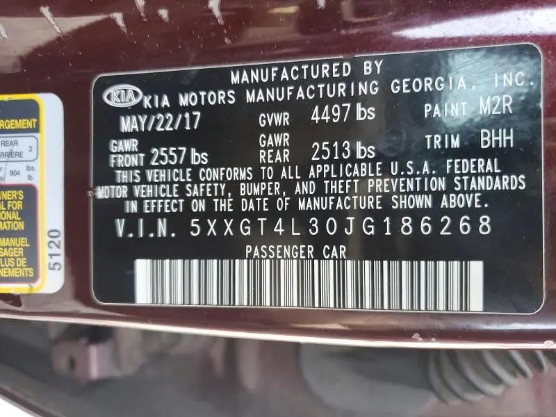 2018 KIA OPTIMA LX  