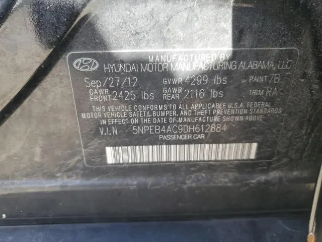 2013 HYUNDAI SONATA GLS  
