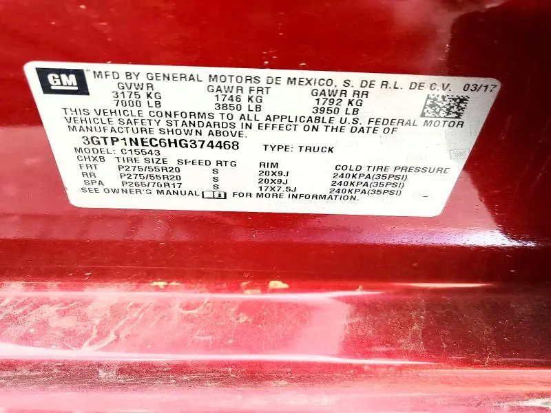 2017 GMC SIERRA C1500 SLT  