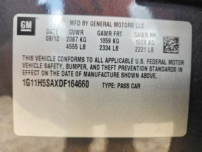 2013 CHEVROLET MALIBU LTZ  