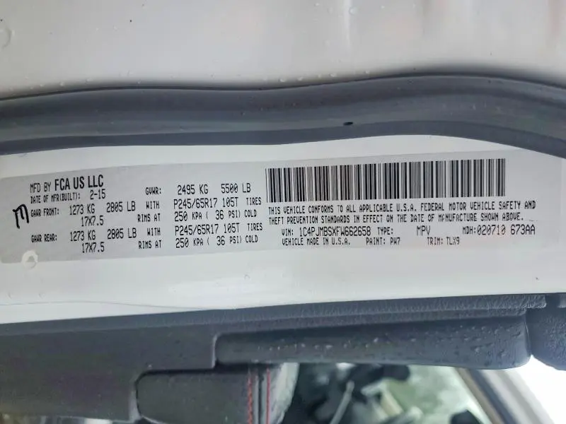 2015 JEEP CHEROKEE TRAILHAWK  