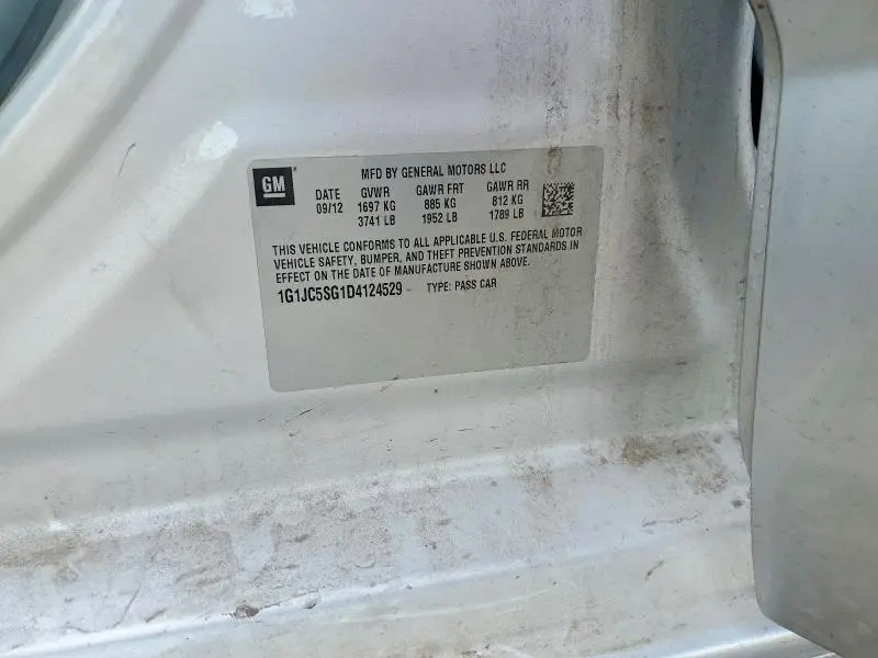 2013 CHEVROLET SONIC   