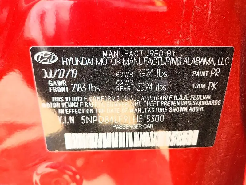 2020 HYUNDAI ELANTRA LIMITED  