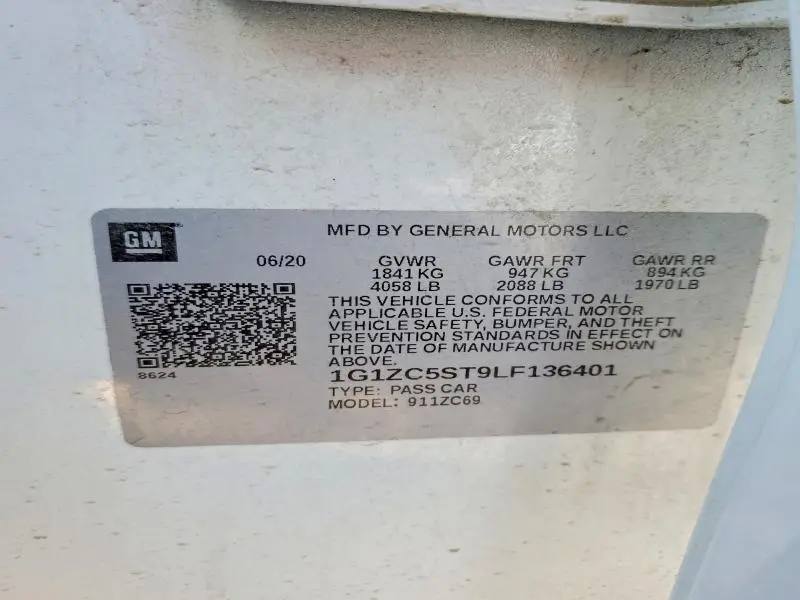 2020 CHEVROLET MALIBU LS  