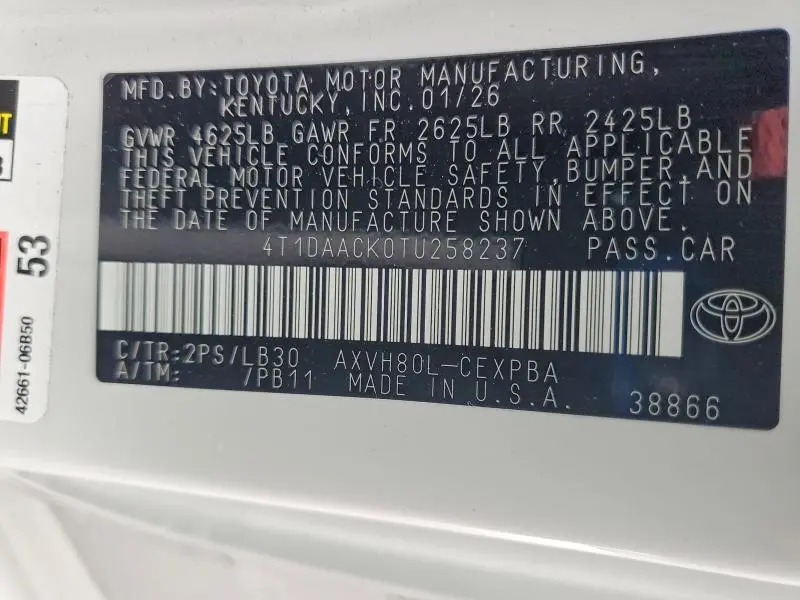 2026 TOYOTA CAMRY XSE  