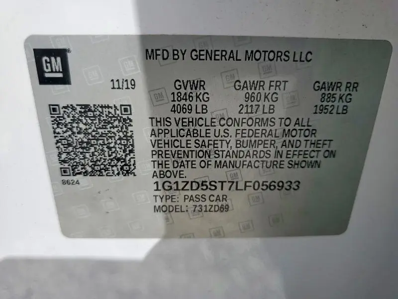 2020 CHEVROLET MALIBU LT  