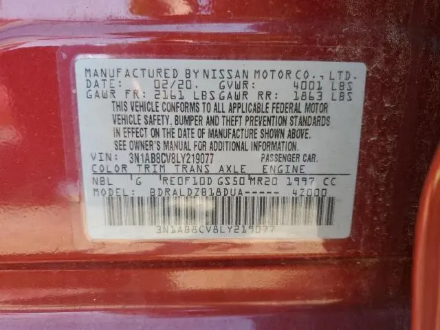 2020 NISSAN SENTRA SV  