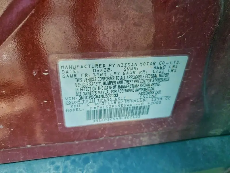 2022 NISSAN KICKS SV  