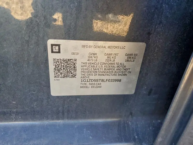 2020 CHEVROLET MALIBU LT  