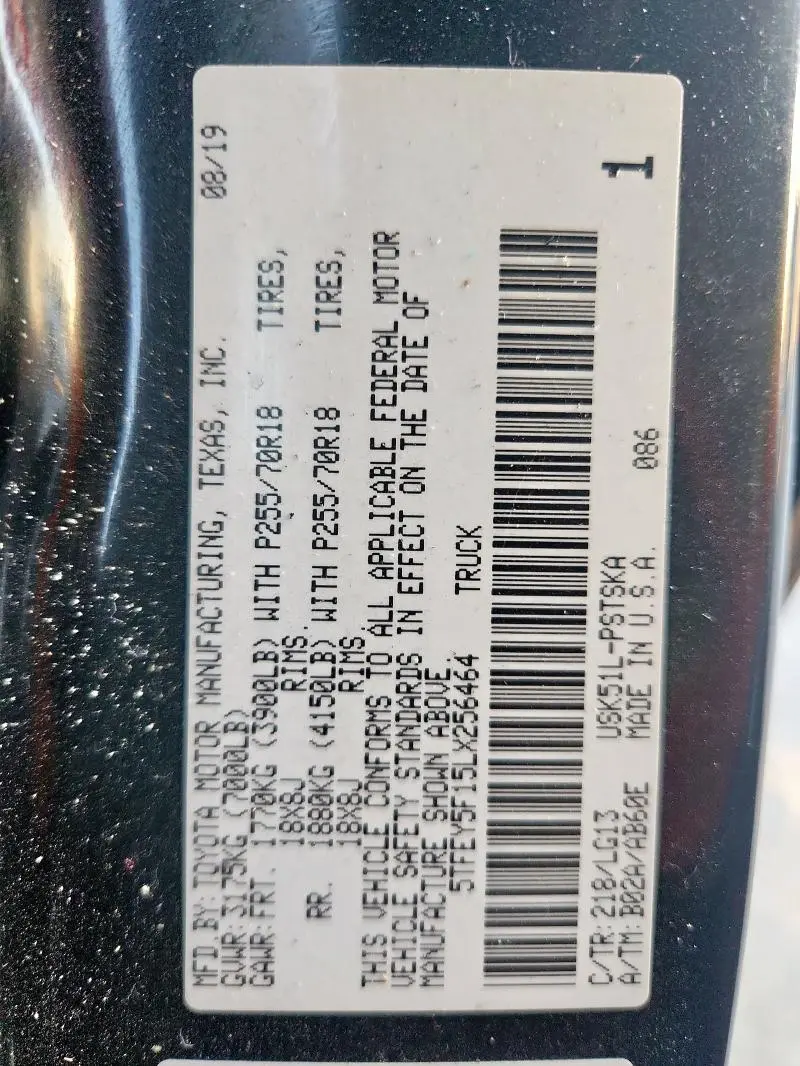 2020 TOYOTA TUNDRA CREWMAX SR5  