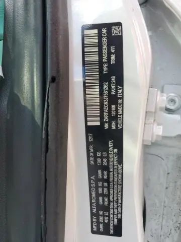 2018 ALFA ROMEO GIULIA TI  