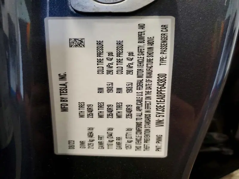 2023 TESLA MODEL 3   