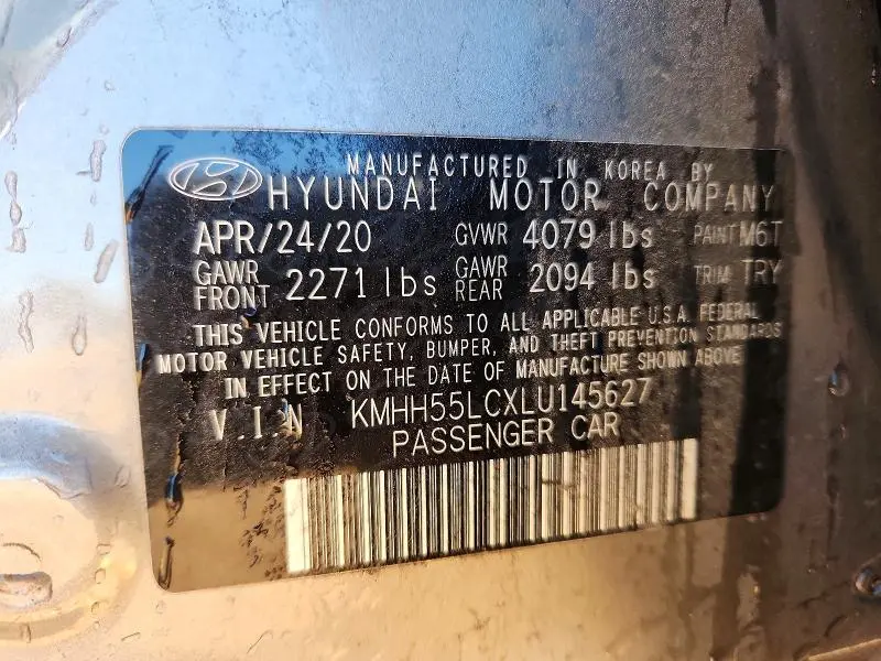 2020 HYUNDAI ELANTRA GT N LINE  