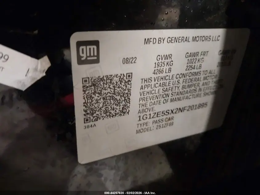 2022 CHEVROLET MALIBU FWD PREMIER