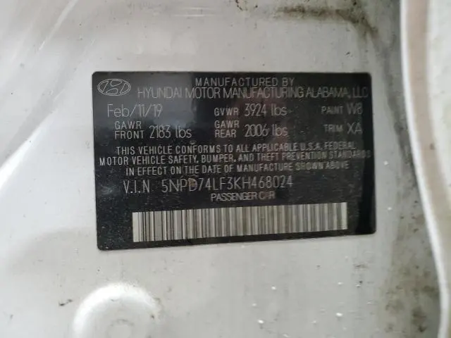 2019 HYUNDAI ELANTRA SE  