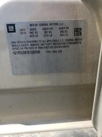 2014 CHEVROLET CRUZE LT  