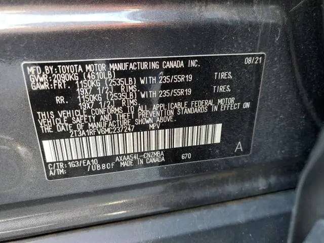 2021 TOYOTA RAV4 XLE PREMIUM