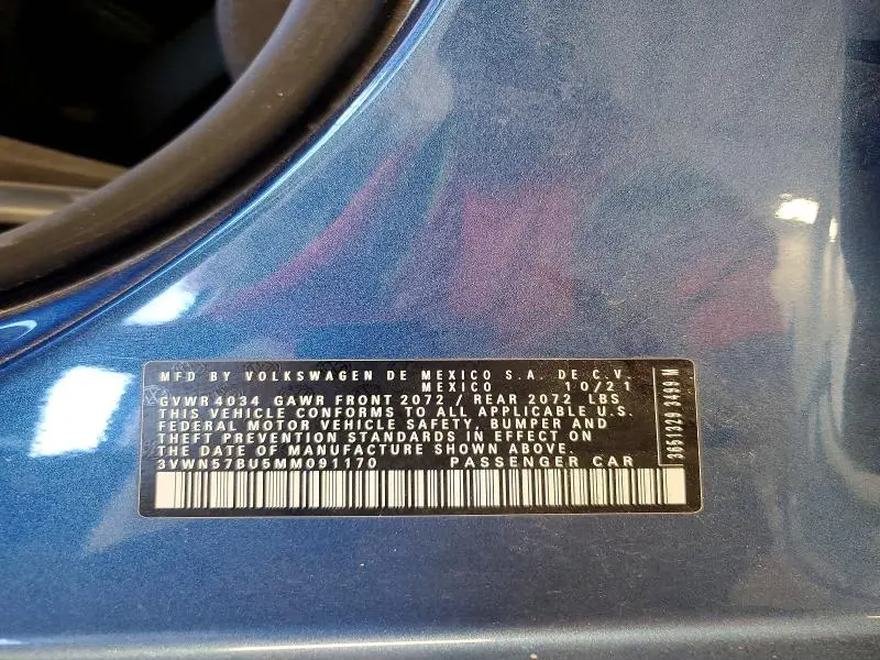 2021 VOLKSWAGEN JETTA S  