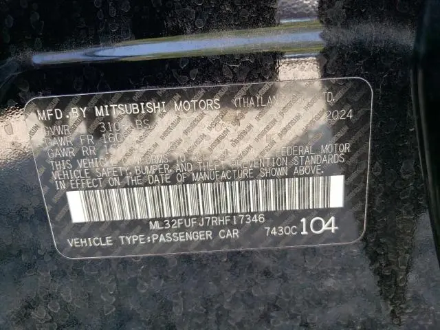 2024 MITSUBISHI MIRAGE G4 ES  