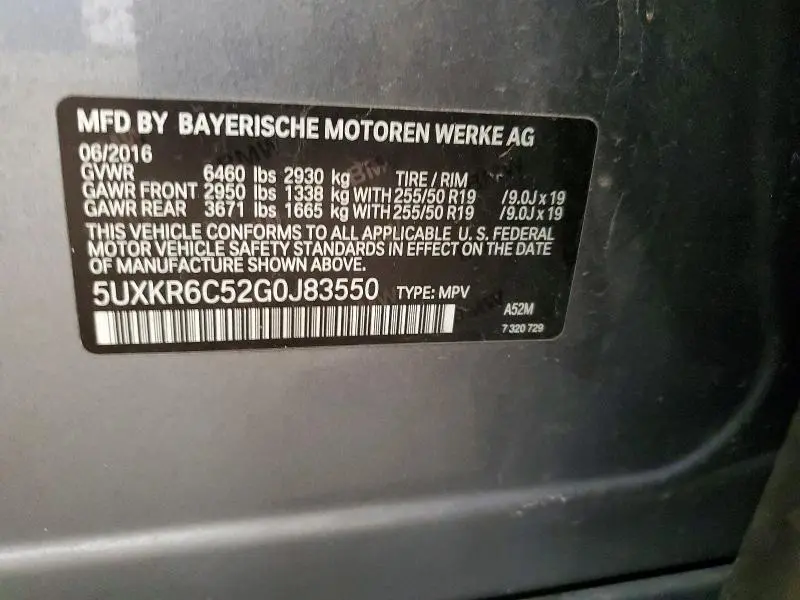 2016 BMW X5 XDRIVE50I  