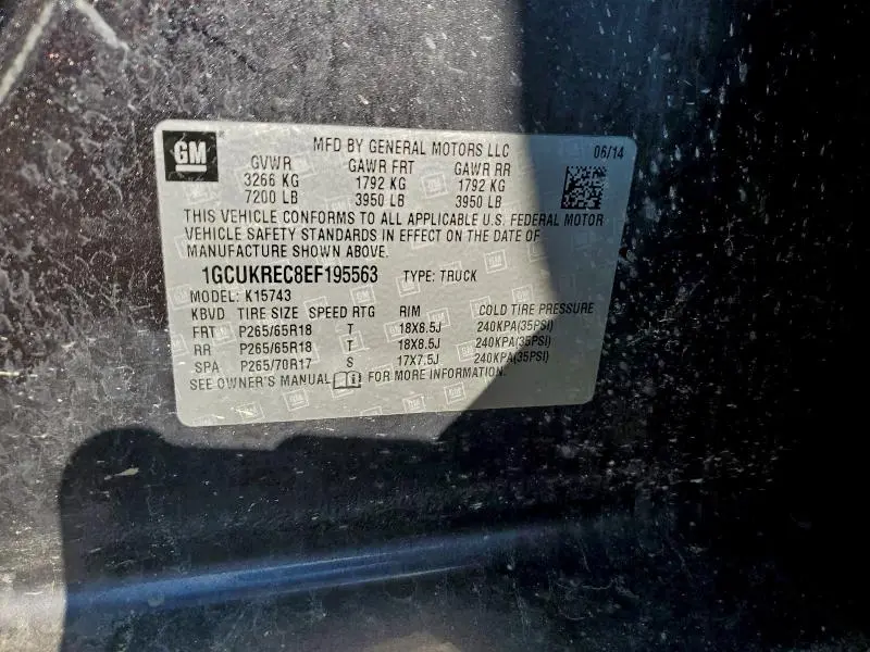 2014 CHEVROLET SILVERADO K1500 LT  