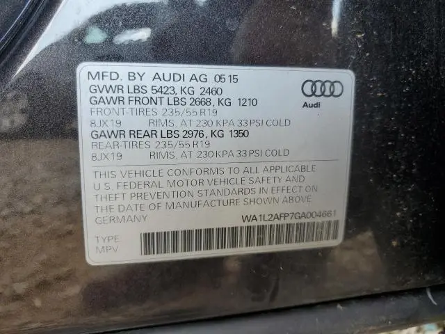 2016 AUDI Q5 PREMIUM PLUS