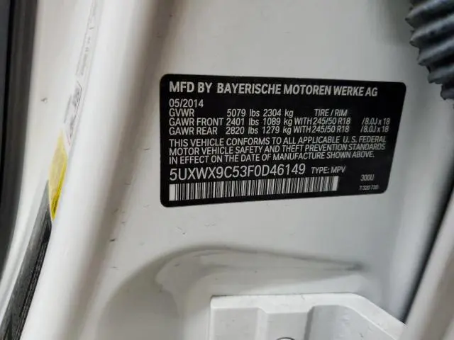2015 BMW X3 XDRIVE28I  