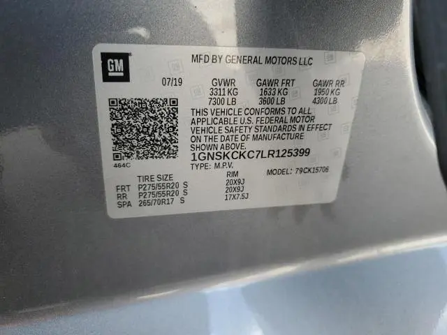 2020 CHEVROLET TAHOE K1500 PREMIER  
