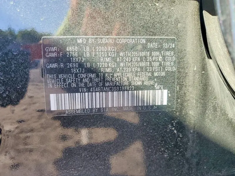 2025 SUBARU OUTBACK LIMITED  