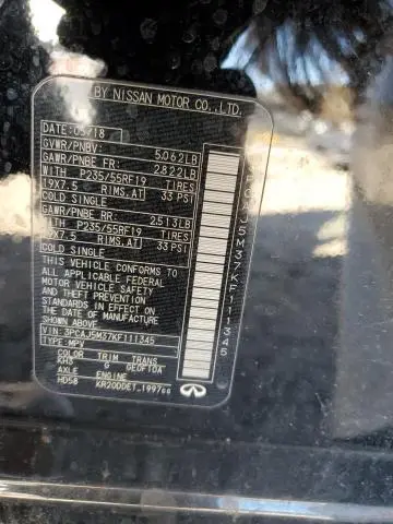 2019 INFINITI QX50 ESSENTIAL  