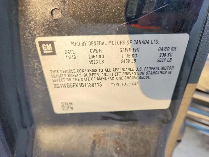 2011 CHEVROLET IMPALA LT  