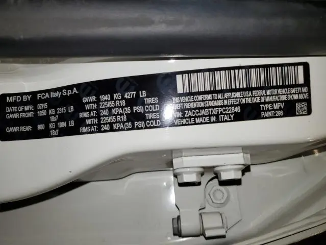 2015 JEEP RENEGADE LATITUDE  