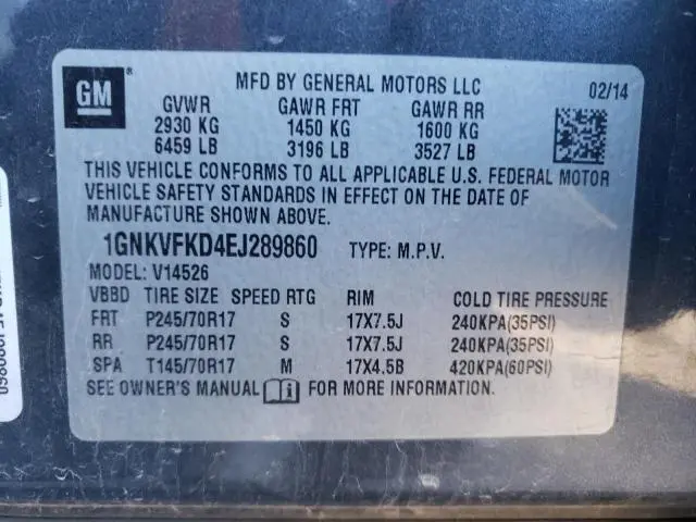2014 CHEVROLET TRAVERSE LS  