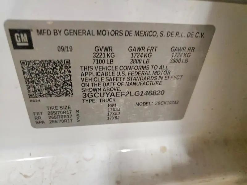 2020 CHEVROLET SILVERADO K1500  