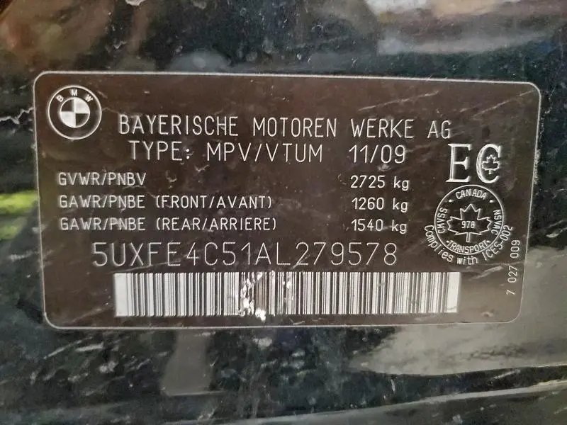 2010 BMW X5 XDRIVE30I  