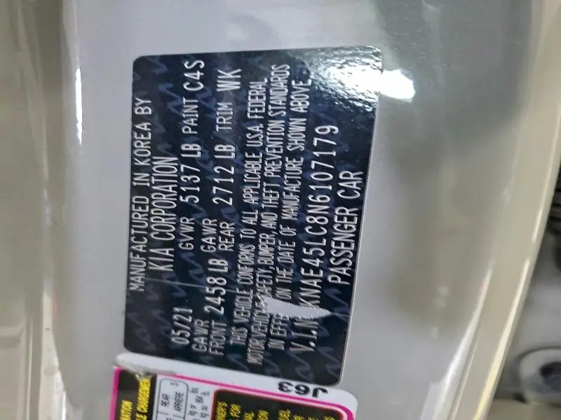 2022 KIA STINGER GT1  