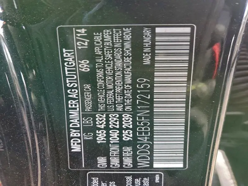 2015 MERCEDES-BENZ CLA 250  