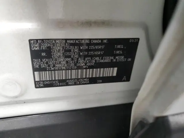 2021 TOYOTA RAV4 XLE