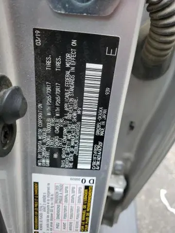 2019 TOYOTA 4RUNNER SR5/SR5 PREMIUM  