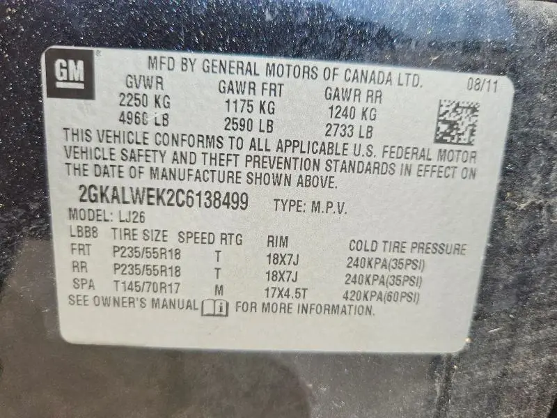 2012 GMC TERRAIN SLT  