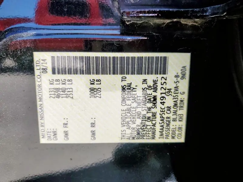 2014 NISSAN MAXIMA S  