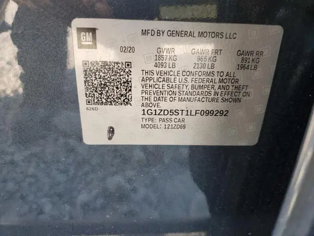 2020 CHEVROLET MALIBU LT  