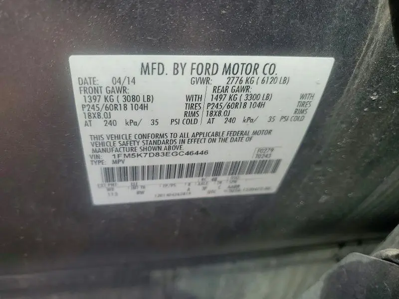 2014 FORD EXPLORER XLT  