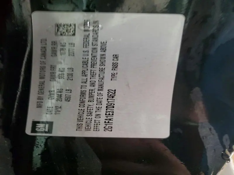 2013 CHEVROLET CAMARO LS  