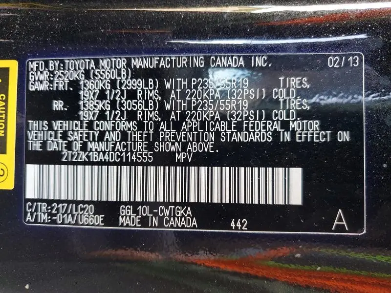 2013 LEXUS RX 350 BASE  