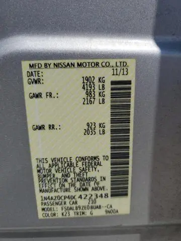 2013 NISSAN LEAF S  